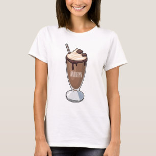 Chocolate milkshake cartoon illustration T-Shirt