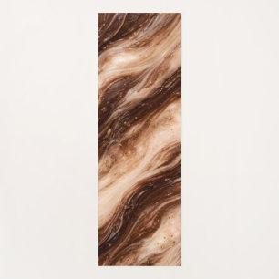Chocolate Milkshake Marble Texture Yoga Mat