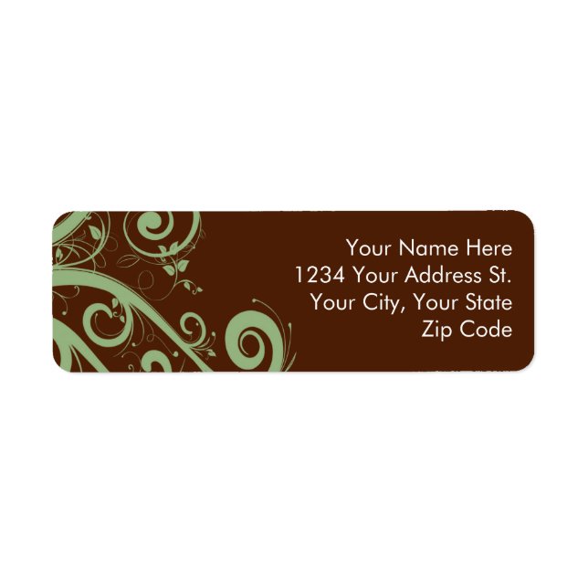Chocolate Mint Return Address Labels (Front)
