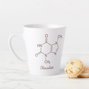 Chocolate Molecule Personalized Latte Mug