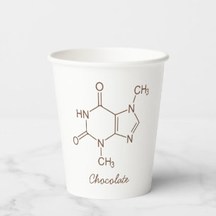 Chocolate Molecule Personalized Paper Cups