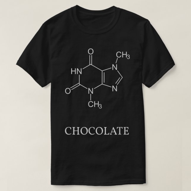 Chocolate Molecule Theobromine T-Shirt (Design Front)