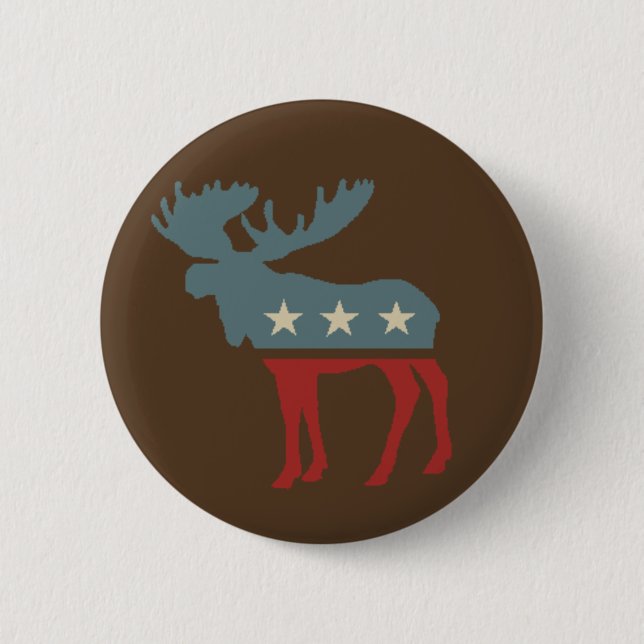 Chocolate Moose 2 Inch Round Button (Front)