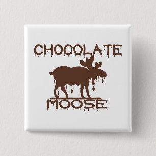 Chocolate Moose 2 Inch Square Button