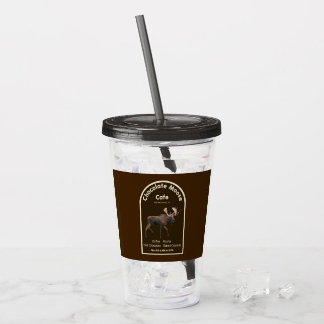 Chocolate Moose Cafe Acrylic Tumbler (Front Ice)