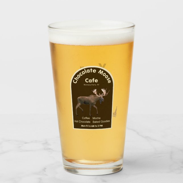 Chocolate Moose Cafe Glass (Front Filled)