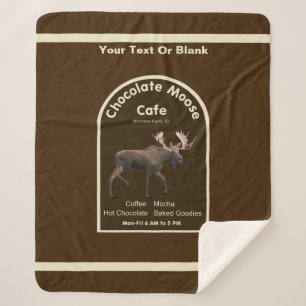 Chocolate Moose Cafe Sherpa Blanket