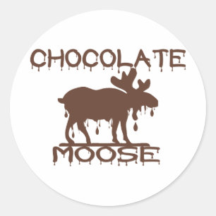 Chocolate Moose Classic Round Sticker