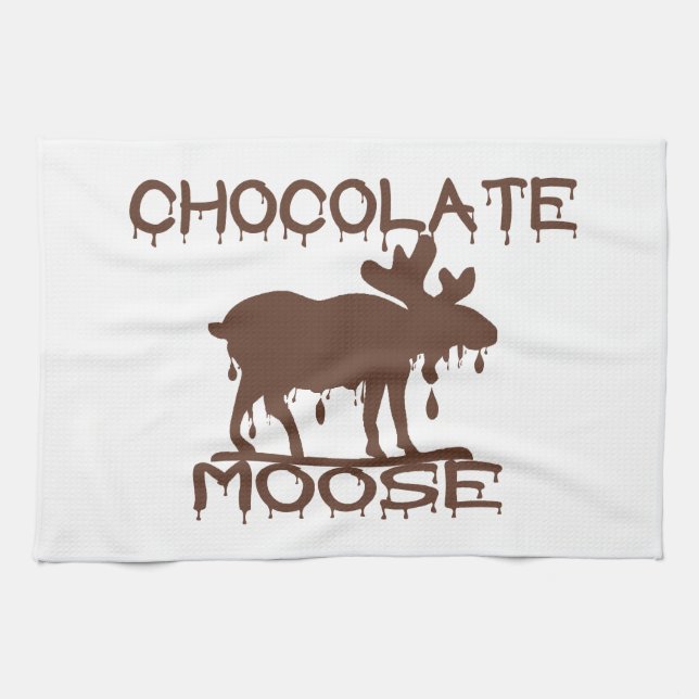 Chocolate Moose Kitchen Towel (Horizontal)