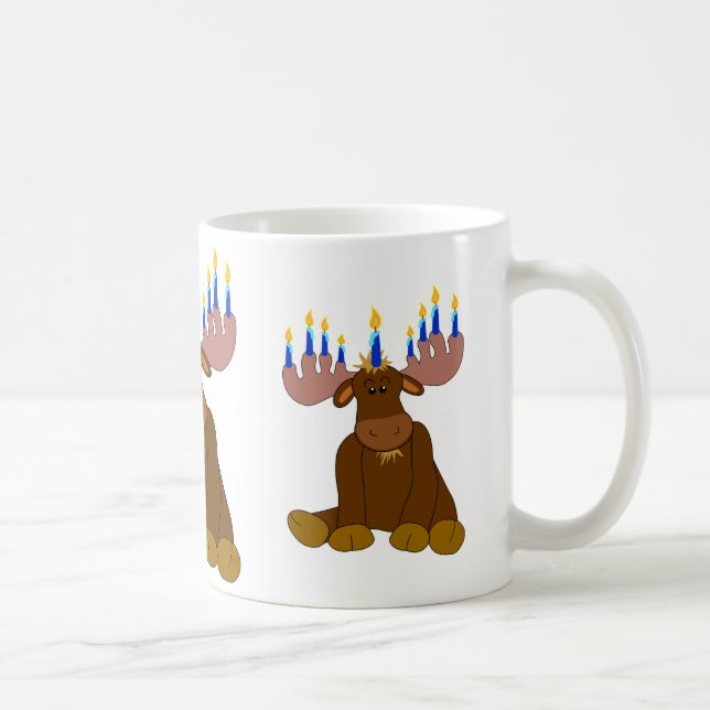 Chocolate Moose with Candles Coffee Mug (Right)