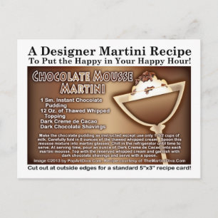 Chocolate Mousse Martini Recipe Dessert Postcard