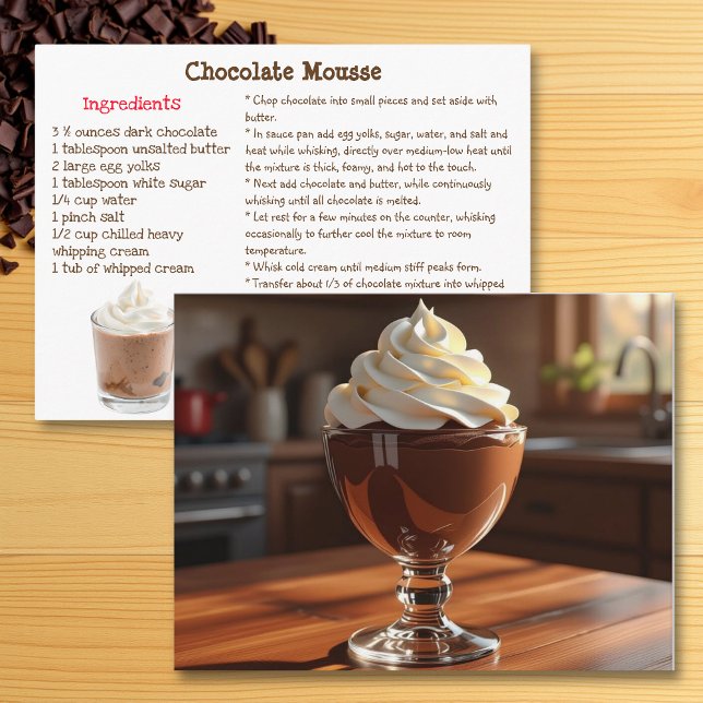 Chocolate  Mousse Recipe Card (Creator Uploaded)