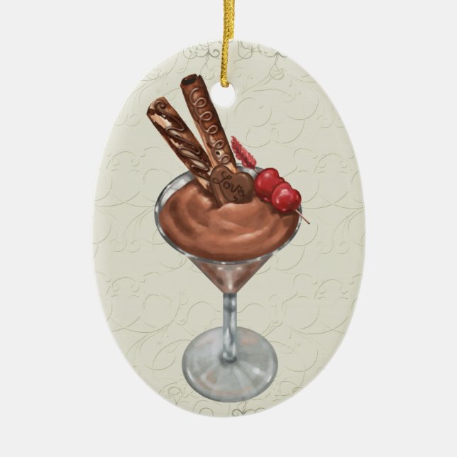 Chocolate Mousse - SRF Ceramic Ornament (Front)