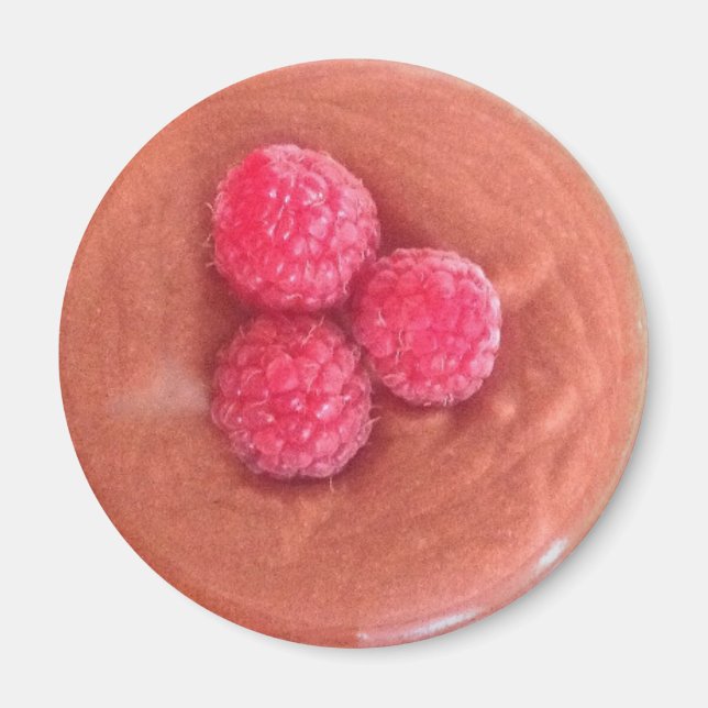 Chocolate Mousse With Raspberries Magnet (Front)