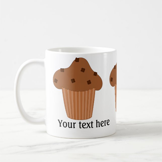 Chocolate Muffin: Add Your Text Coffee Mug (Left)