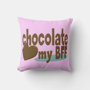 Chocolate My BFF Throw Pillow