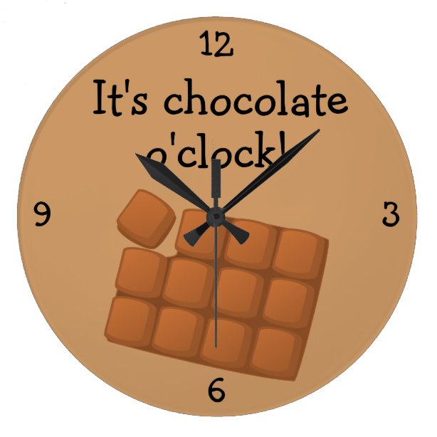Chocolate Candy Wall Clocks Zazzle.ca