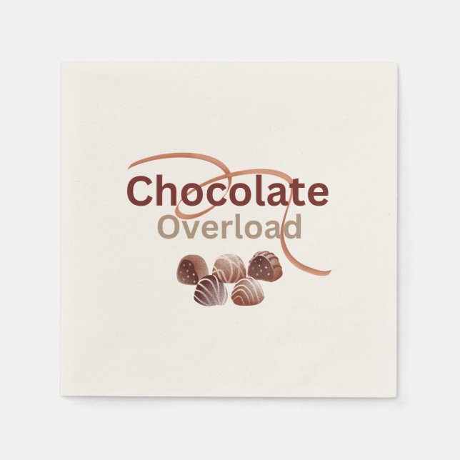 Chocolate Overload Party Napkins (Front)