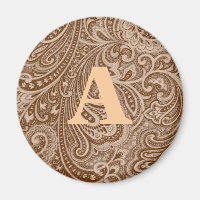 Chocolate paisley monogram