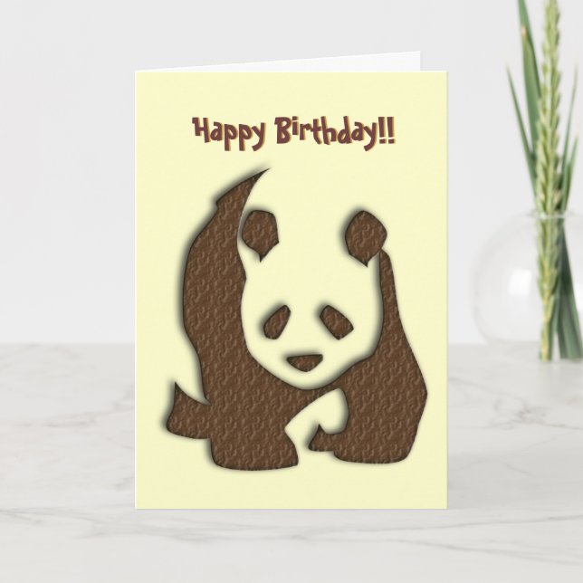 Chocolate Panda birthday card (Front)