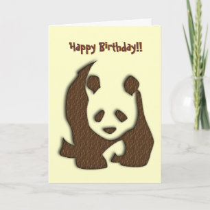 Chocolate Panda birthday card