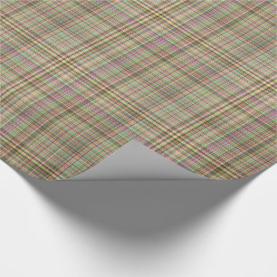 Chocolate Pastels Plaid 18-Gift Wrapping Paper