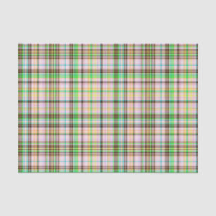 Chocolate Pastels Plaid 20-TISSUE WRAP PAPER