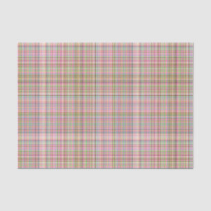 Chocolate Pastels Plaid 26-TISSUE WRAP PAPER