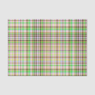 Chocolate Pastels Plaid 29-TISSUE WRAP PAPER