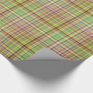 Chocolate Pastels Plaid 4-Gift Wrapping Paper