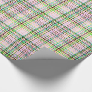 Chocolate Pastels Plaid 7-Gift Wrapping Paper