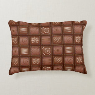 Chocolate Pattern Decorative Pillow