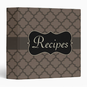Chocolate Pattern Recipe Binder