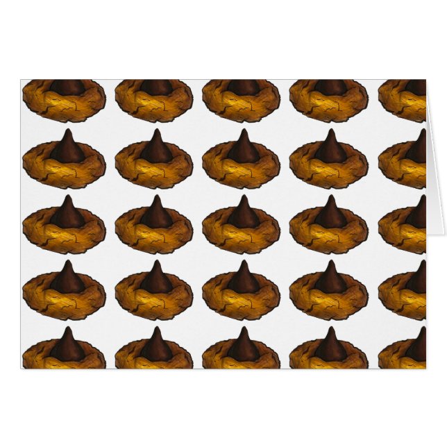 Chocolate Peanut Butter Blossom Cookie Cards (Front Horizontal)