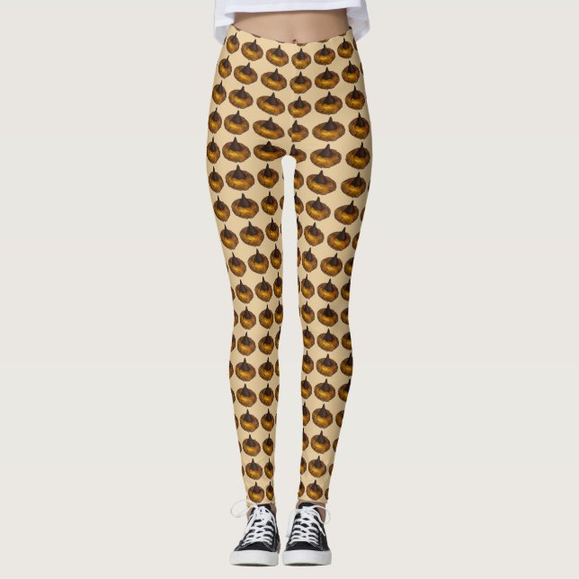 Chocolate Peanut Butter Cookie Foodie Leggings (Front)