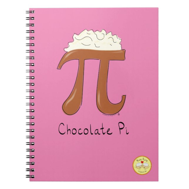Chocolate Pi Cute Math Pi Day Notebook (Front)