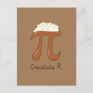 Chocolate Pi Cute Math Pi Day Postcard
