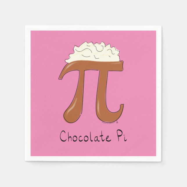 Chocolate Pi Day Symbol Math Teacher Funny Napkin (Front)