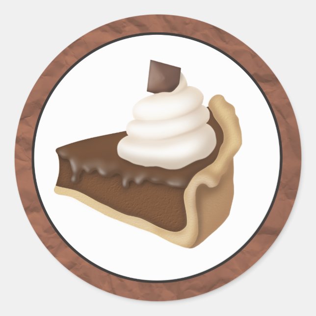 Chocolate Pie fun cartoon sticker (Front)