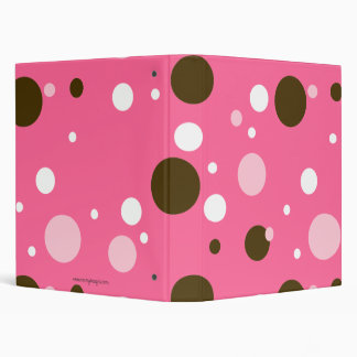 Chocolate & Pink Giant Dots Binder