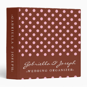 Chocolate & Pink Polkadots Binder