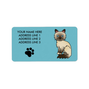 Chocolate Point Birman / Ragdoll Cat Label