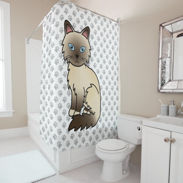 Chocolate Point Birman / Ragdoll Cat & Paws (In Situ)