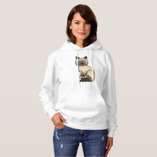 Chocolate Point Birman / Ragdoll Cute Cartoon Cat Hoodie