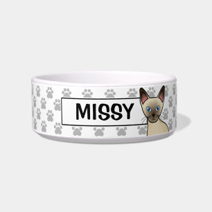 Chocolate Point Siamese Cat Bowl