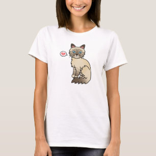 Chocolate Point Tabby Birman And Ragdoll Love.png T-Shirt