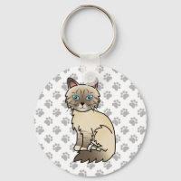 Chocolate Point Tabby Birman / Ragdoll Cartoon Cat