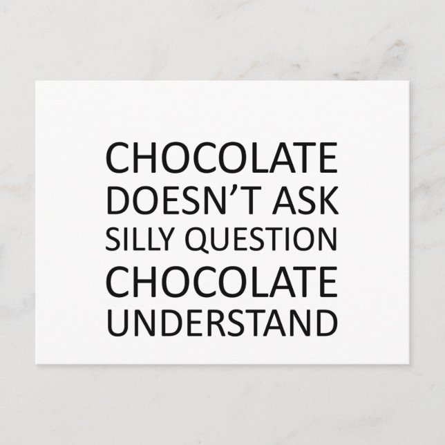 chocolate postcard (Front)