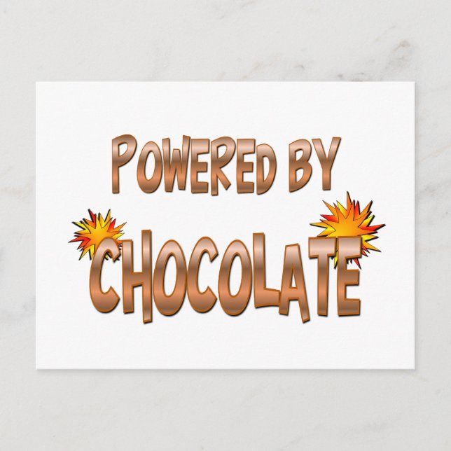 Chocolate Power Postcard (Front)