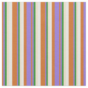 Chocolate, Purple, Forest Green, Tan, and White Fabric